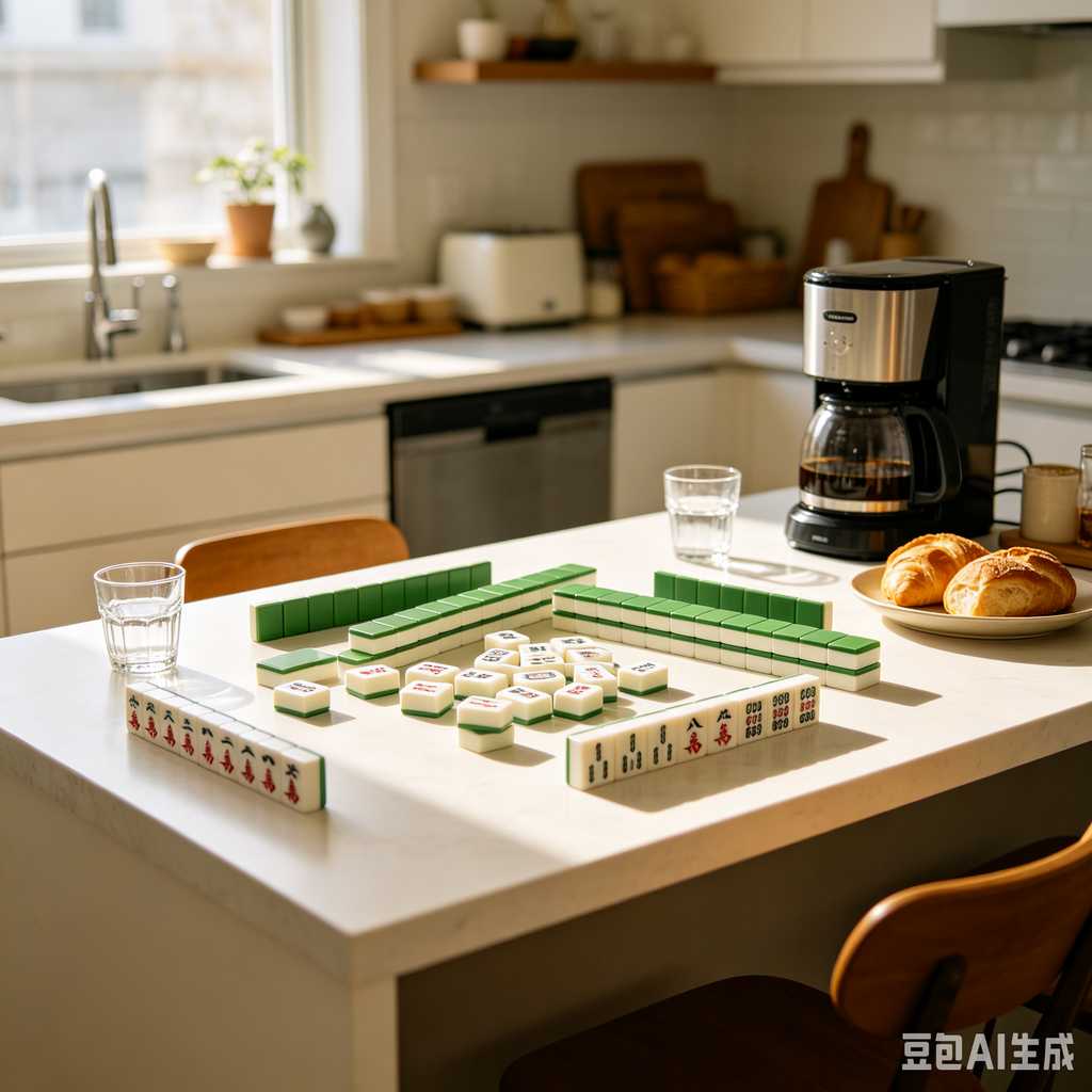 mahjong set with dice and chips